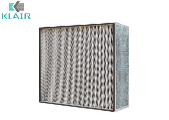 แผ่นกรองอากาศ HEPA ชนิดกล่องไฟเบอร์ใยแก้วสำหรับระบบ HVAC
