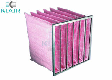 G4 สังเคราะห์ ละเอียด ถุง อากาศ กรอง เหล็กอลูมิเนียม / สังกะสีสำหรับระบบ Hvac ทั้งหมด